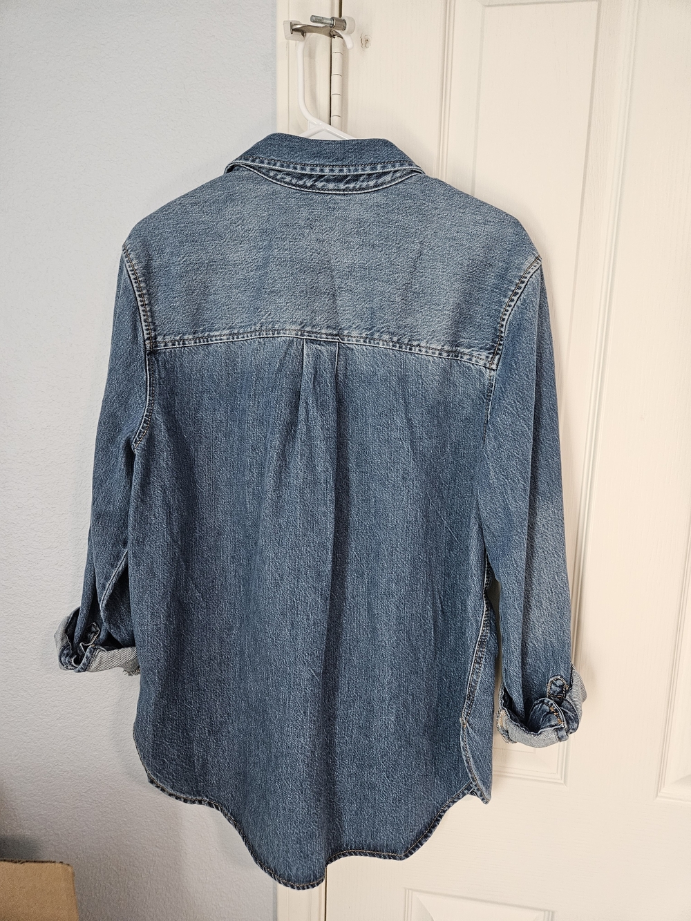 Relaxed Denim Shirt - Medium Wash - Picture 3 of 15